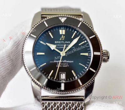 (GF) Replica Breitling Superocean Heritage II Stainless Steel Black Watch 42mm